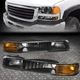 FOR 99-06 GMC SIERRA/YUKON BLACK HOUSING CLEAR LENS AMBER CORNER BUMPER LIGHT