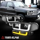Fits 2001-2007 GMC Sierra/Yukon 1500 Denali [F-LED DRL] Headlights Black/Clear