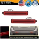 For Cadillac CTS GMC Acadia Red LED Rear Bumper Reflector Light Lamps - Red Lens