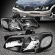 FOR 97-05 CHEVY VENTURE MONTANA BLACK HOUSING CLEAR CORNER HEADLIGHT HEAD LAMPS