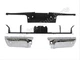 For 2008-2012 FORD SUPER DUTY REAR STEP BUMPER CHR END HITCH REBAR PAD W/HOLE