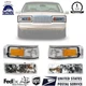 Headlight Assembly Set RH & LH with Bulbs & Corner lights 95-97-Lincoln Town Car