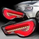 For Scion FRS FT86 Subaru BRZ DRL Chrome Housing/Clear Lens LED Tail Lights Lamp