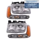 Headlights Set w/Signal Lights 4Pc Kit Fits&nbsp;99-20 Cadillac Escalade/GMC Yukon