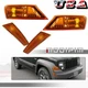 4-Pack Fender Side Marker Signal Amber Lens&zwnj; Housings For 2008-2012 Jeep Liberty