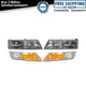 Headlight Lamp Parking Marker Corner Light LH RH 4 Piece Kit for Grand Marquis