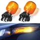 2x Orange PWY24W For Audi Chrysler Ford Volvo VW Turn Signal Light Bulbs Lamps