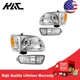Headlight Assembly For Toyota Tacoma 2001-2004 Halogen Left & Right Chrome Amber