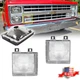 2X Chrome Front Turn Signal Side Corner Marker Lights For Chevy GMC Pickup Truck