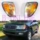 For Lexus LX470 1998-2007 Pair Front Side Corner Lights Turn Signal Lamp No Bulb