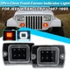Clear LED Front Corner Turn Signal DRL Parking Light For Jeep Wrangler YJ 87-95