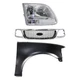 Grille For 01-2003 Ford F-150 with RH Fender and Headlight XL/XLT/Lariat 4WD Kit