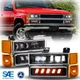 LED Headlight DOT Bumper Light Turn Signal Kit For Chevrolet Silverado 1994-1998