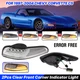 Clear LED Error Free Front Corner Side Marker Light For 97-04 Chevy Corvette C5