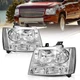 Chrome Headlights For 2007-2014 Chevy Avalanche Suburban Tahoe Headlamps 07-14