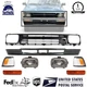 Front Grille + Valance  + Headlights Kit For 1992-1995 Toyota Pickup 2WD