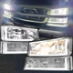 Headlights Bumper Lamp For 2003-2006 Chevy Silverado Avalanche W/ LED DRL