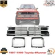 Front Bumper Grille + Headlight Bezels RH & LH For 1987-1989 Toyota 4Runner