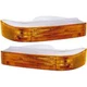 Turn Signal Light For 92-96 Ford F-150 Plastic Lens Left & Right Below Headlamp