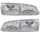 For 96-97 Cougar & T-Bird Headlight Headlamp Halogen Head Light w/Bulb PAIR SET