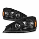 2x Left Right Clear Lens Black Housing Headlights 04-05 Toyota Sienna 81110AE010