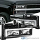 Fit 1988-1998 Chevy GMC C10 C/K Silverado Sierra Black Headlights LED Tube Lamps