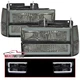 Smoke LED Tube Headlights Fits 1994-1998 GMC C/K 1500 Sierra Yukon Corner Lamps