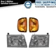 Headlight Headlamp Corner Light Lamp Kit Set of 4 for 01-03 Ford Econoline Van