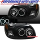 Pair 1pc Style Black Projector Headlights w/ Halo for 1995-2001 Ford Explorer