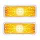 1973-1980 Chevy/GMC: Amber Parking Light LED (Amber Lens, Stainless Trim) - Pair