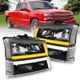 For 2003-2006 Chevy Silverado 1500 2500HD 3500 LED DRL Headlights+Bumper