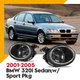 For 01-05 BMW 3 Series E46/ 01-03 M3 M5 Bumper Fog Lights Clear Glass Lens Pair
