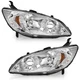 WEELMOTO Chrome Pair Headlights For 2004-2005 Honda Civic 2/4 Door Headlamps