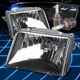 Fit 1993-1997 Ford Ranger Euro Crystal Headlight Lamp W/LED Kit+Cool Fan Black