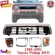 Front Grille + Head Lamps Door + Corner Lamp LH & RH For 89-91 Toyota Pickup 4WD