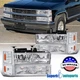 Fits 1994-1998 Chevy C10 C/K Tahoe Headlights Bumper Corner Lights 8PC 94-98