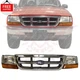 New Front Chrome Grille Parking Light Headlight Kit Fits 1998-2000 Ford Ranger