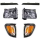 Headlight Lamp  Left-and-Right Lower Left & Right for Toyota Tacoma 2001-2004