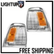 Left Right Pair Chrome Park Signal Lights for 1992-1995 TOYOTA PICKUP 2WD