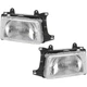 Headlight Assembly Set For 1993-1998 Toyota T100 Left Right Halogen With Bulb