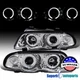 Fits 1999-2001 BMW E46 4 Door 323i 328i Dual Halo Projector Headlights 99-01