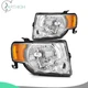 For 2008-2012 Ford Escape Headlights Assembly Headlamps Pair Chrome Left+Right