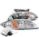 FOR 00 01 02 CHEVY CAVALIER HEADLIGHTS HEADLAMPS LAMP W/CORNER+8K HID KIT CHROME FOR 00 01 02 CHEVY CAVALIER HEADLIGHTS HEADLAMPS LAMP W/CORNER+8K HID KIT CHROME