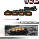 4x Raptor Style Amber LED Grille Light For 20-22 Toyota Tacoma TRD Sport Offroad