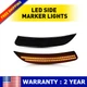 For 2016 2015 2017 200 Chrysler Smoked Front Bumper Side Marker Signal Light Set