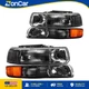 Headlight Assembly For 00-06 Chevy Suburban 1500 Halogen Chrome Amber Smoke
