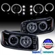 Fit 00-06 GMC Yukon Sierra Denali Glossy Black Smoke Halo Projector Headlights