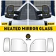 4PCS Glass Mirror Heated for FORD 2017-2022 DUTY SUPER F250 / F350 / F450 / F550