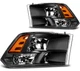 Black Headlights For 2011 2012-2018 Dodge Ram 1500 2500 3500 Coupe Headlamp