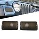 Pair For Jeep 1997-2006 Wrangler Smoke Lens Front Turn Signal Parking Lights